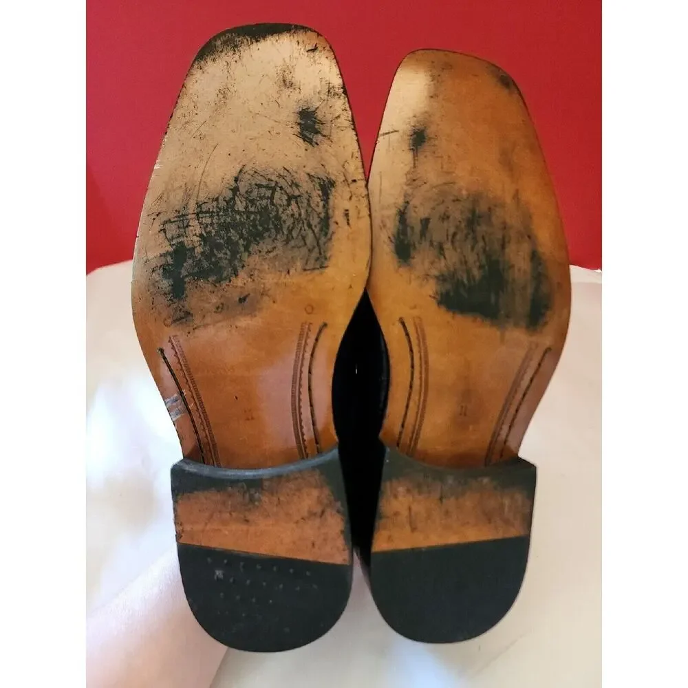Stacy Adams Men's 11m Black, Snake print Leather Shoes Oxford 24195-01